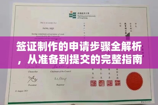 西工签证制作的申请步骤全解析，从准备到提交的完整指南