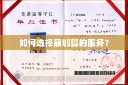 西工如何选择最划算的服务？