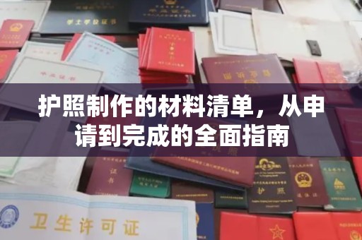 西工护照制作的材料清单，从申请到完成的全面指南