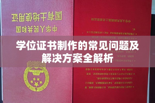 西工学位证书制作的常见问题及解决方案全解析