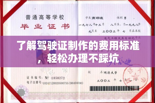 西工了解驾驶证制作的费用标准，轻松办理不踩坑
