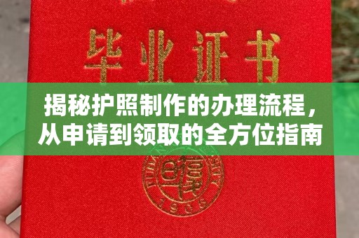 西工揭秘护照制作的办理流程，从申请到领取的全方位指南
